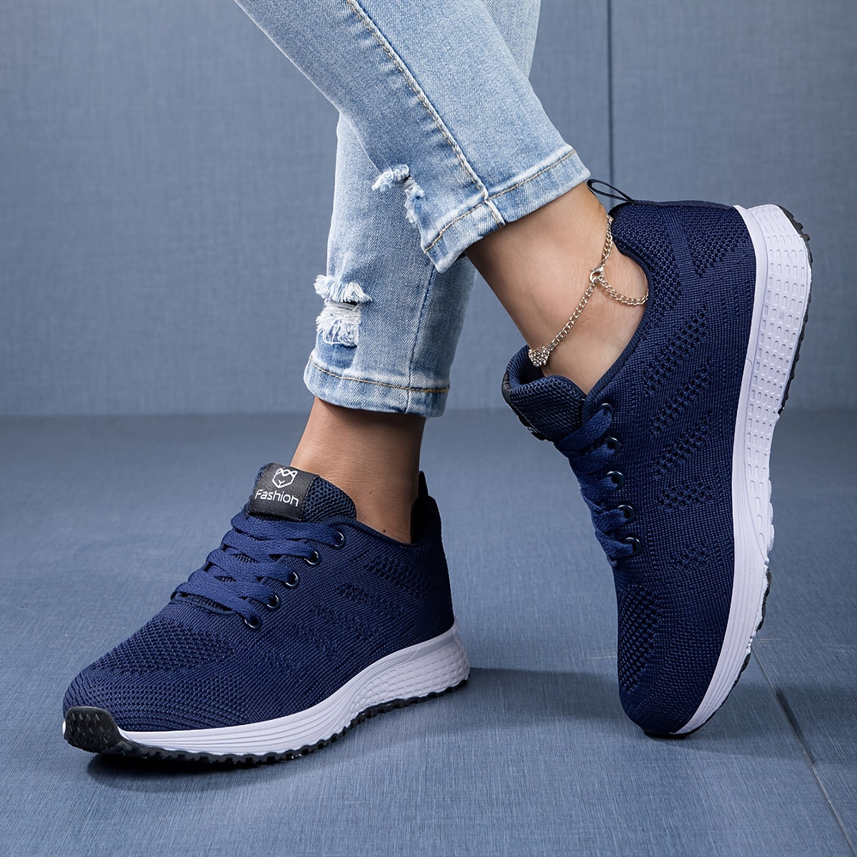 Quenara | Zapatillas de punto de mujer con cordones | Informales