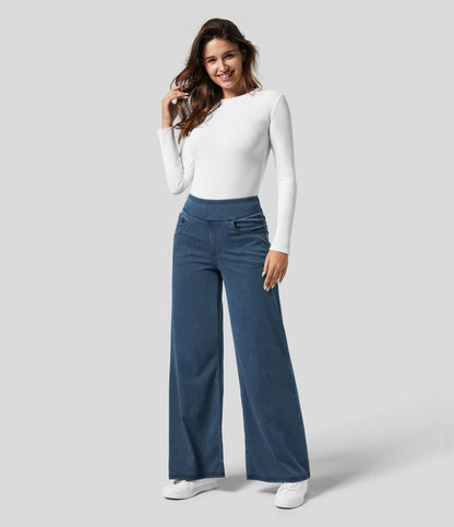 Estela | Pantalon taille haute et coupe large décontractée
