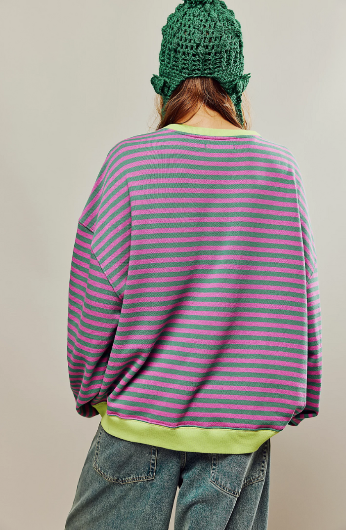 Elisa | Women's Striped Round Neck Spring Sweater