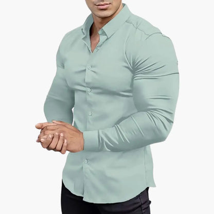 José | Slim fit men's shirt with buttons and long sleeves