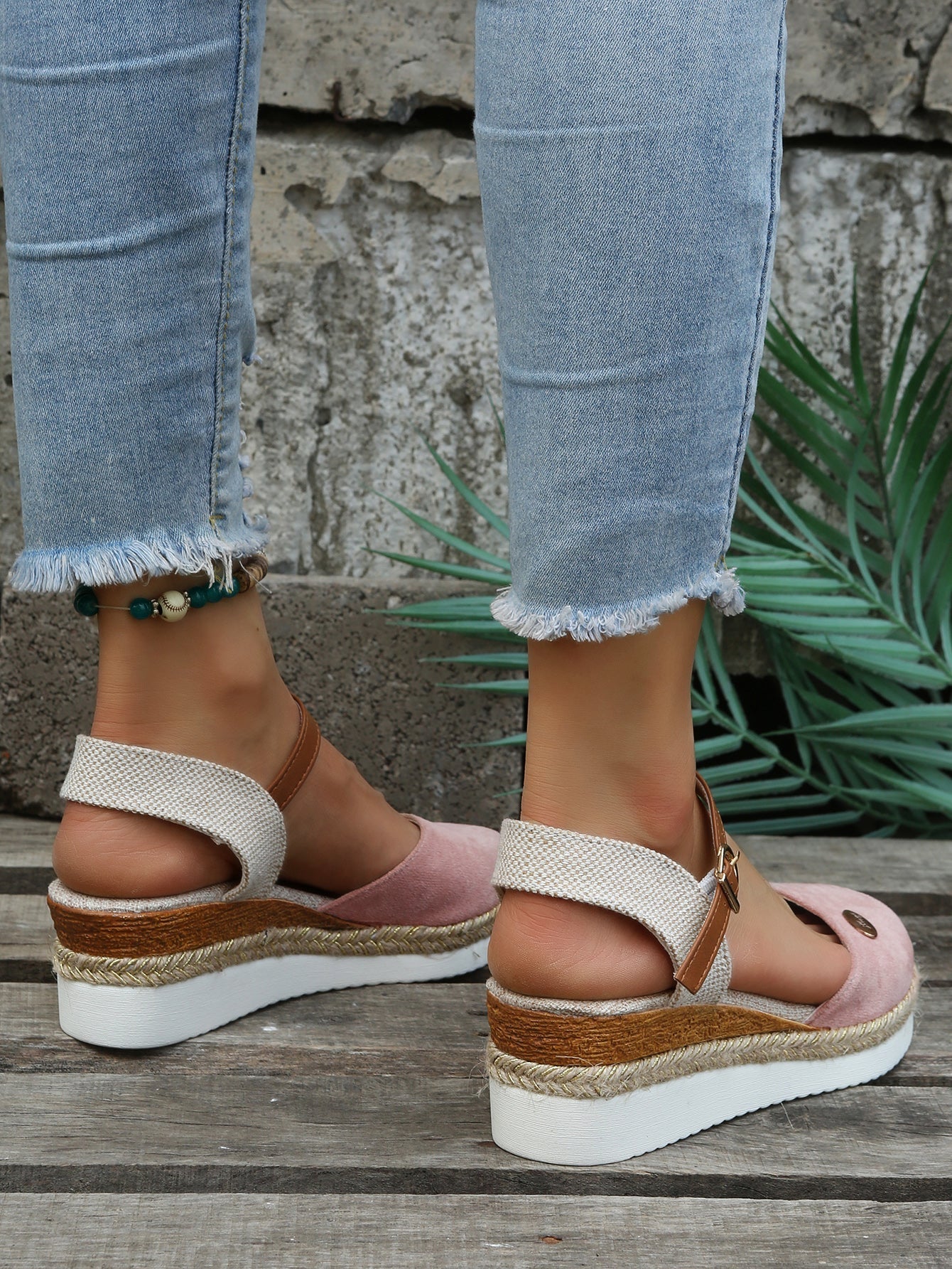 Gracia | Women's platform espadrilles with metallic detail