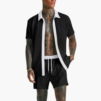 Luis | Men's summer set with shorts and drawstring