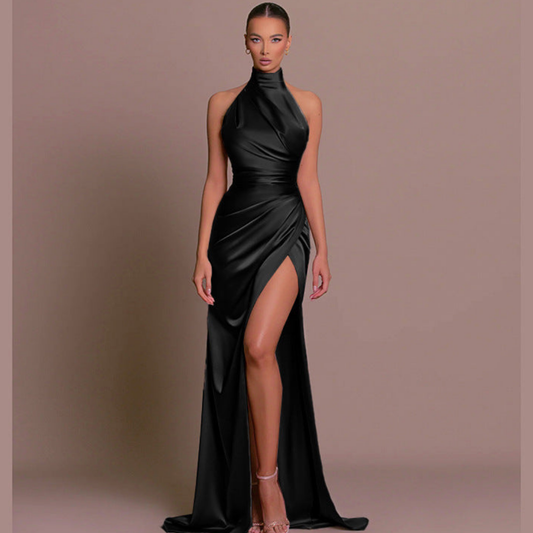 Amelía | Vestido Largo Elegante para Mujer con Abertura Lateral