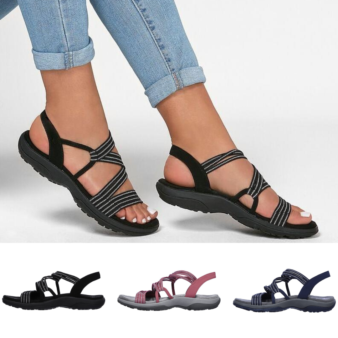 Amaya | Sandales orthopédiques élégantes à lanières et bout ouvert