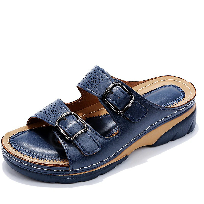 Helena | Sandales orthopédiques femme à double boucle et design ouvert