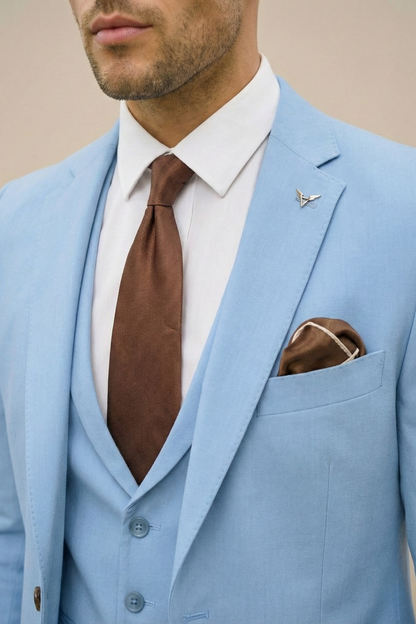 Iker | Traje de primavera para hombre de tres piezas con estampado de cuadros ventana