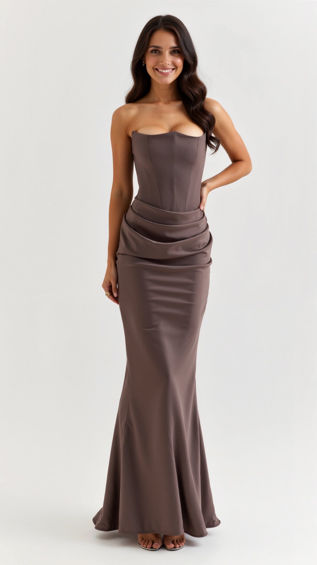 Florena | Women's maxi wedding dress with elegant column silhouette