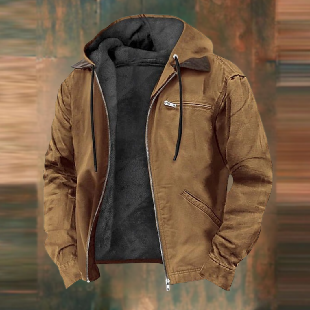 Tirso | Chaqueta de invierno cálida para hombre con capucha y cremallera