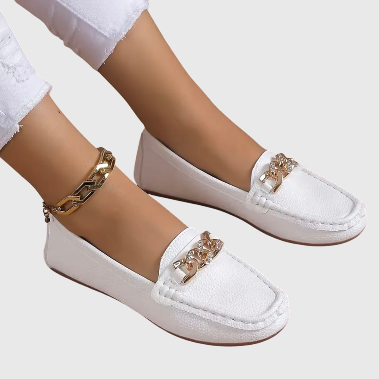 Melira | orthopedic loafers with metal detail and design