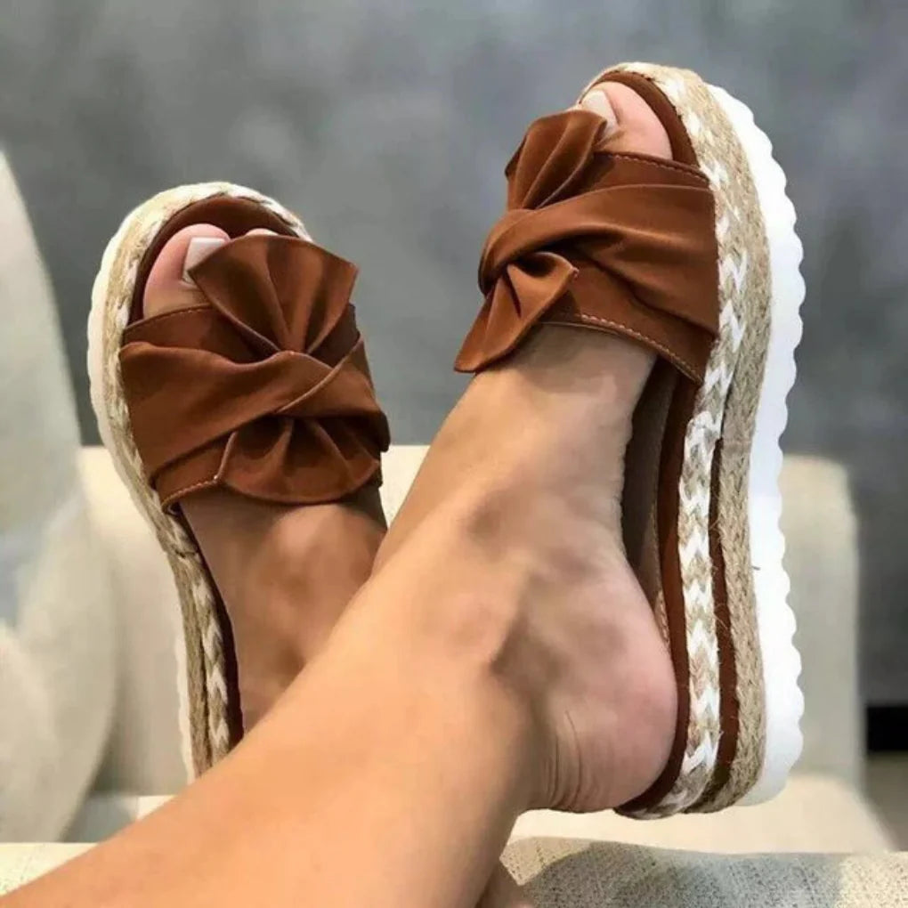 Marina | Sandalias de plataforma con lazo de primavera para mujer