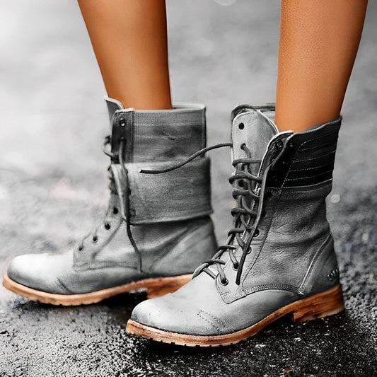 Galatea | Botas vintage de cuero para mujer con cordones