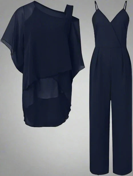 Luna | Ensemble chic avec haut ample et pantalon court