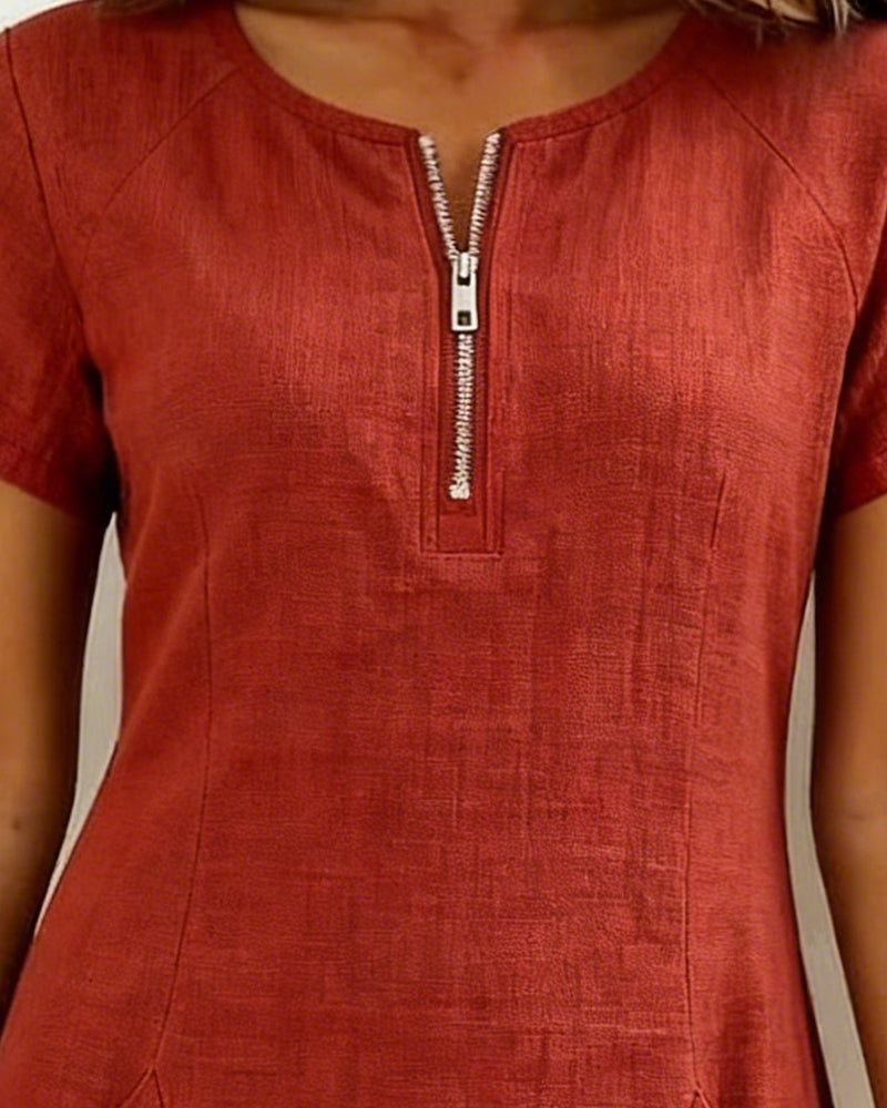 Renira | Women's straight dress with zipper and pockets