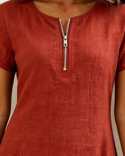 Renira | Women's straight dress with zipper and pockets