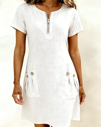 Renira | Women's straight dress with zipper and pockets
