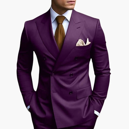 Fabian | Costume de mariage pour homme avec revers et design croisé
