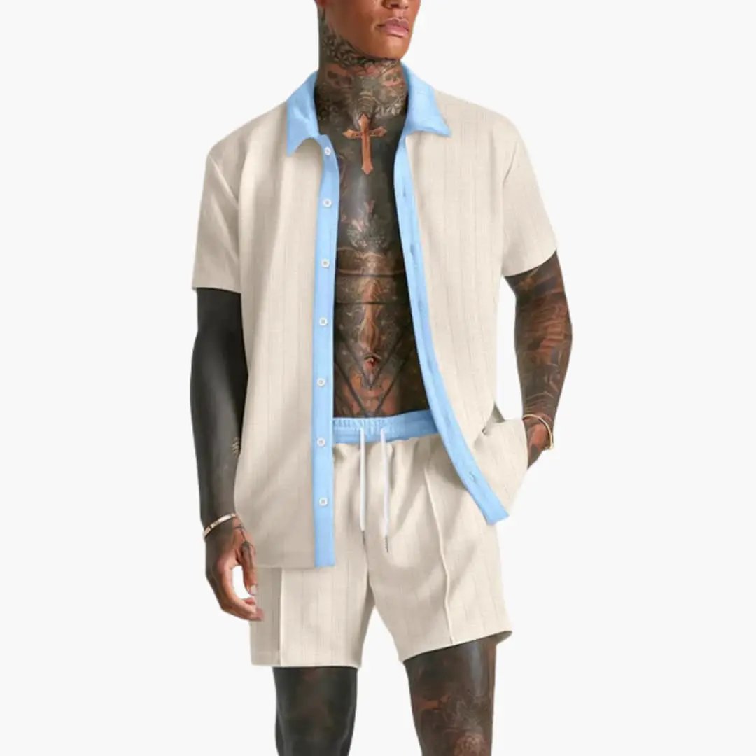 Luis | Men's summer set with shorts and drawstring