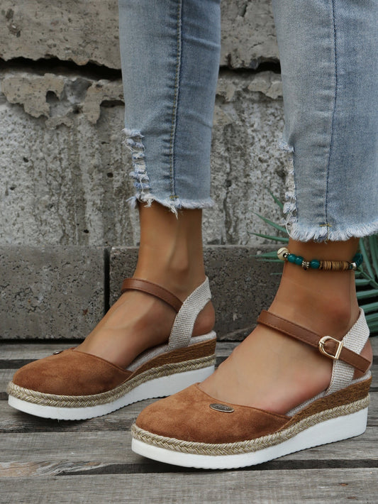 Gracia | Women's platform espadrilles with metallic detail