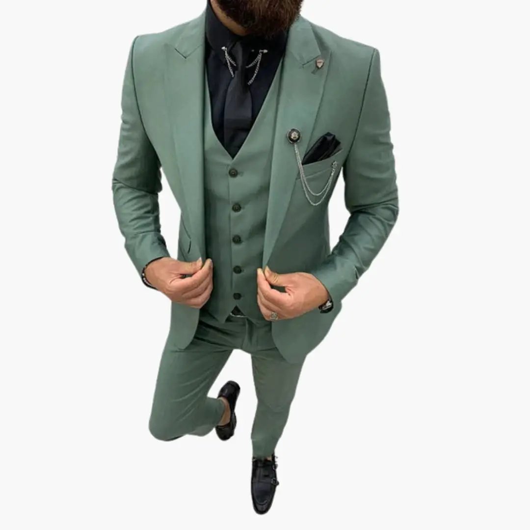 Salvador | Costume de mariage pour homme avec gilet et revers cranté