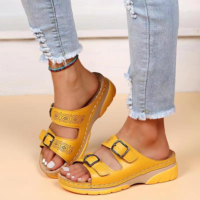 Helena | Sandales orthopédiques femme à double boucle et design ouvert