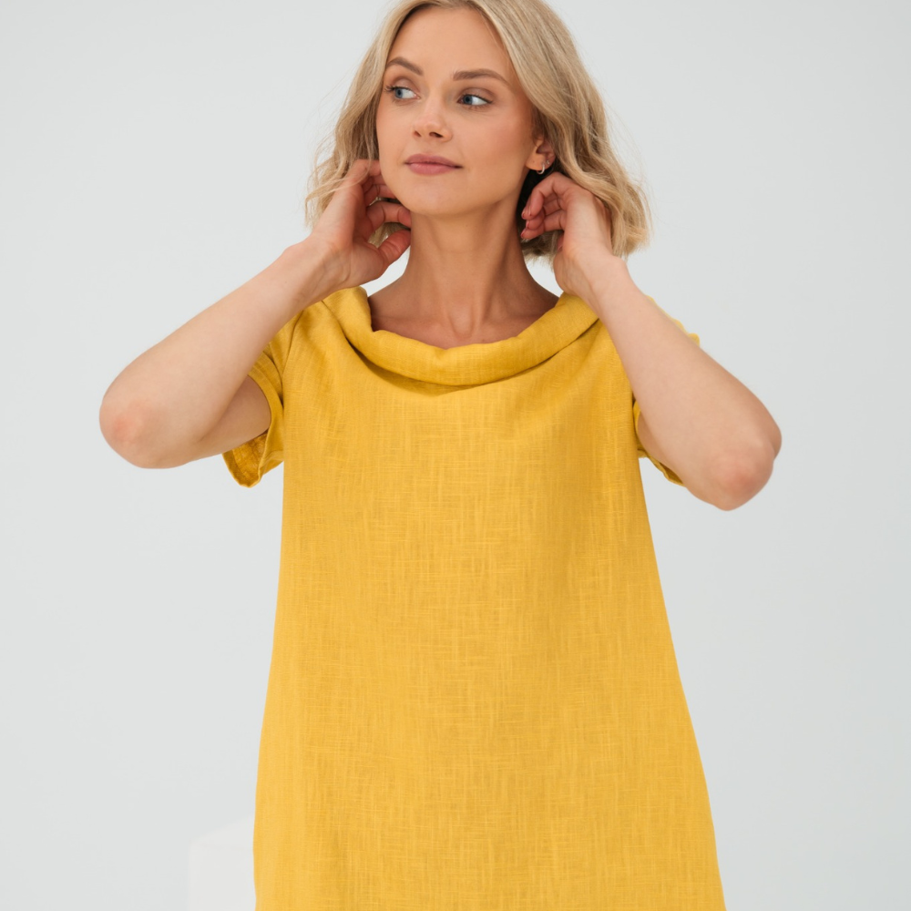 Velmira | Vestido corto con manga corta y diseño suelto