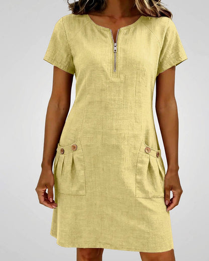 Renira | Women's straight dress with zipper and pockets