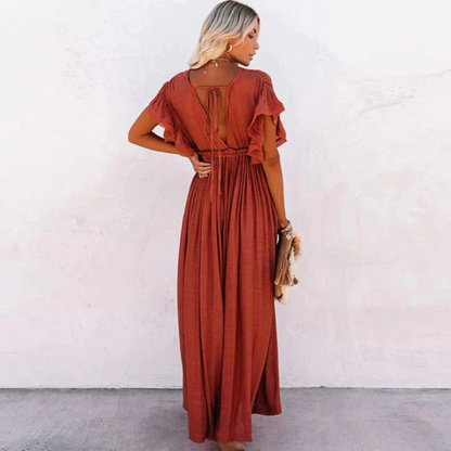 Yolanda | Vestido largo de mujer ligero y fluido para verano