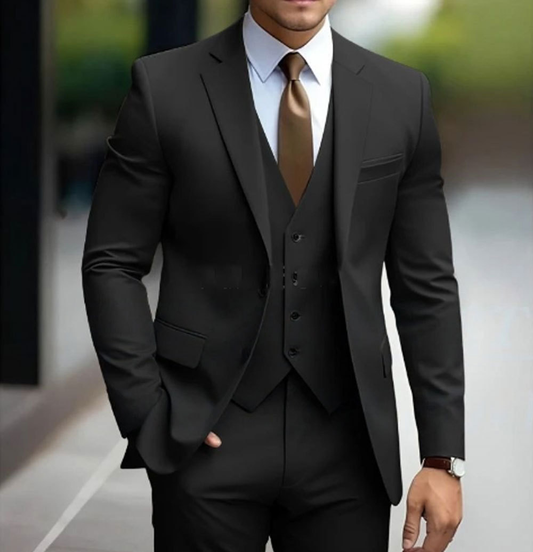 Ricardo | Traje de tres piezas para hombre con chaleco y corte slim