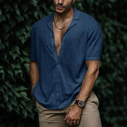 Zenviro | Camisa de verano para hombre con manga corta y diseño relajado
