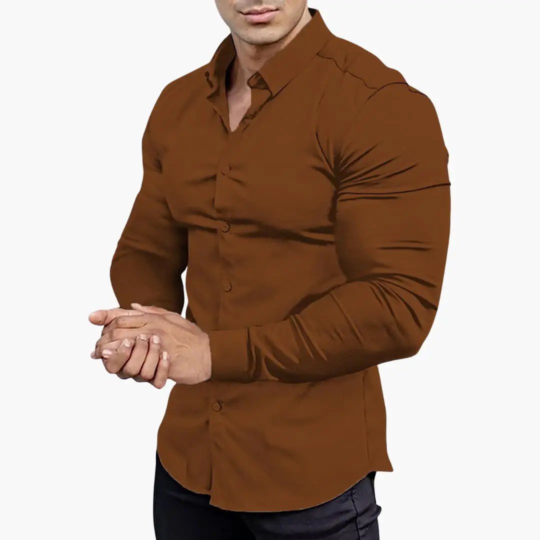 José | Slim fit men's shirt with buttons and long sleeves