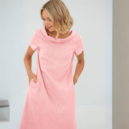 Velmira | Vestido corto con manga corta y diseño suelto