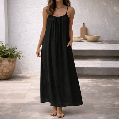 Trinidad | Vestido maxi para mujer con tirantes finos y corte suelto