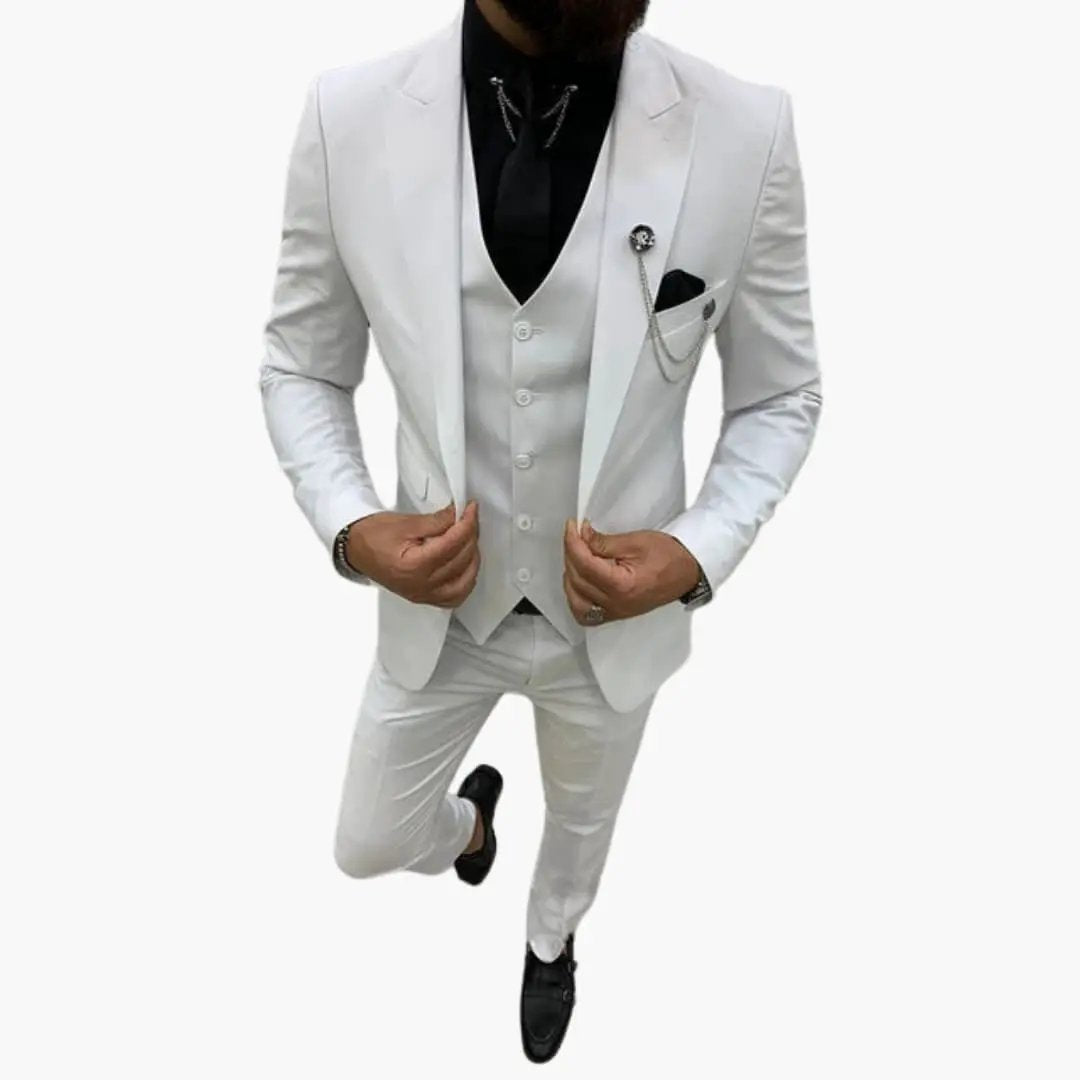 Salvador | Costume de mariage pour homme avec gilet et revers cranté