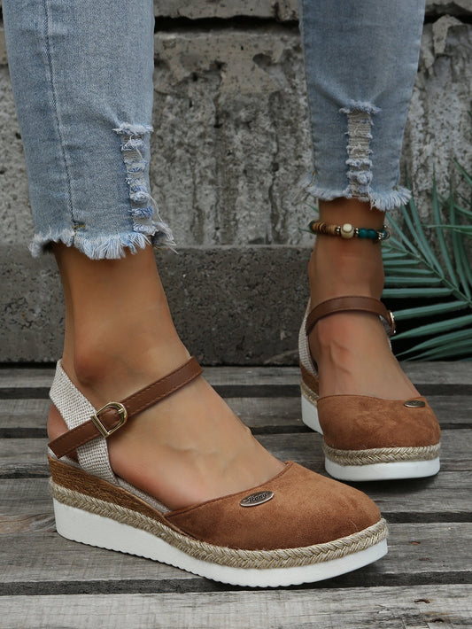 Gracia | Women's platform espadrilles with metallic detail