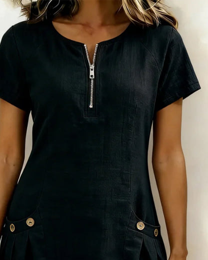 Renira | Women's straight dress with zipper and pockets