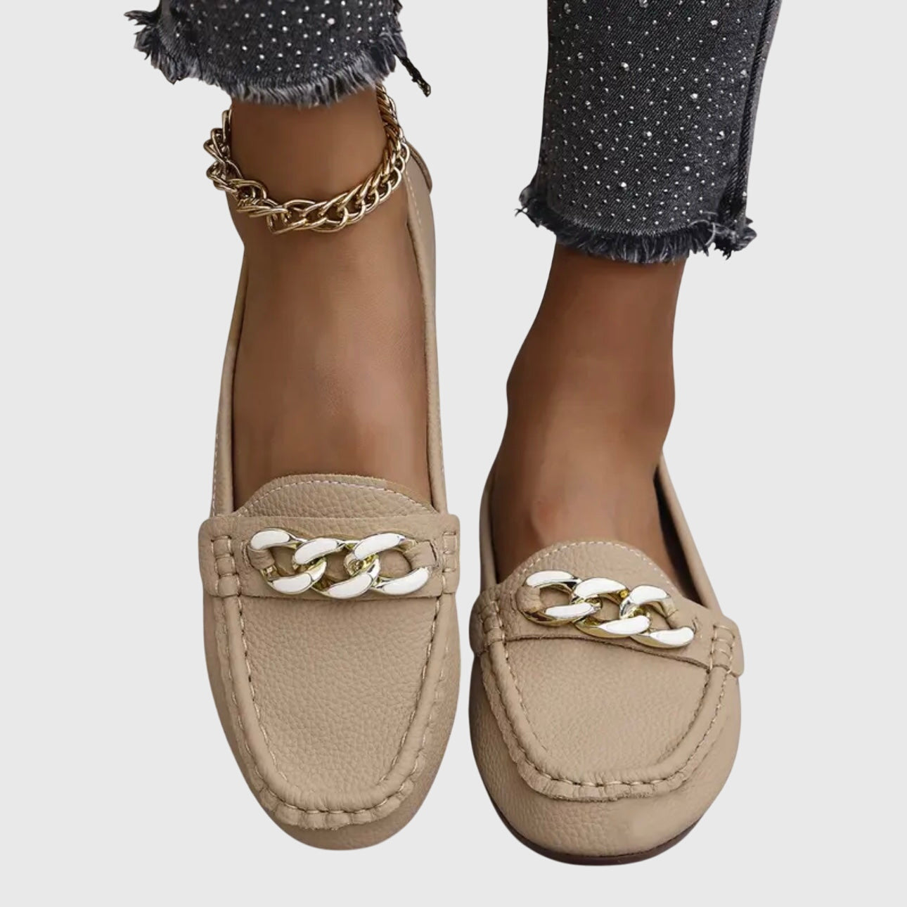 Melira | orthopedic loafers with metal detail and design