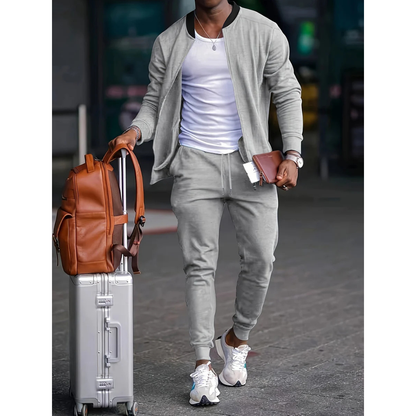 Casiano | Conjunto de viaje para hombre con chaqueta y joggers ajustados | Dinámico