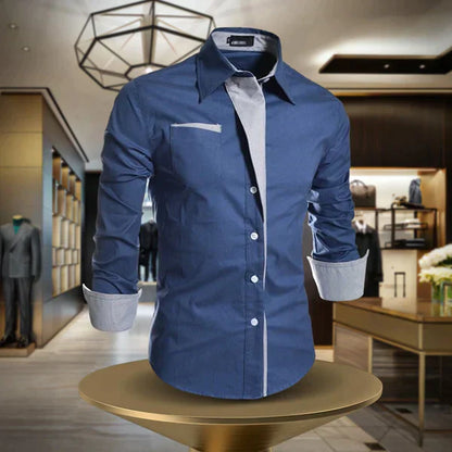 Andrés | Long-sleeved shirt with button closure and classic collar