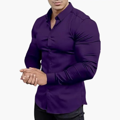 José | Slim fit men's shirt with buttons and long sleeves