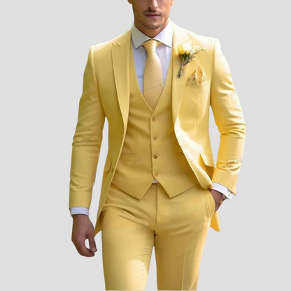 Ricardo | Traje de tres piezas para hombre con chaleco y corte slim