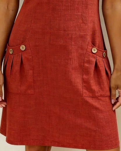 Renira | Women's straight dress with zipper and pockets