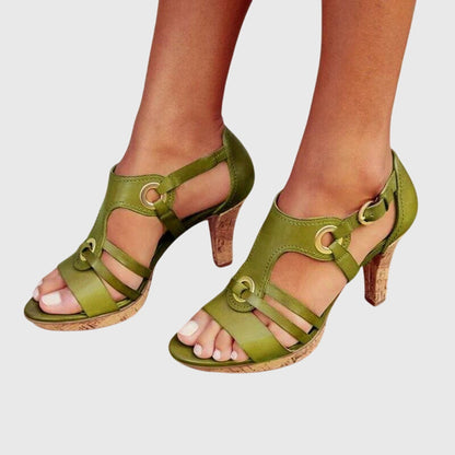 Eloísa | Tacones ortopédicos con tiras y tacón medio