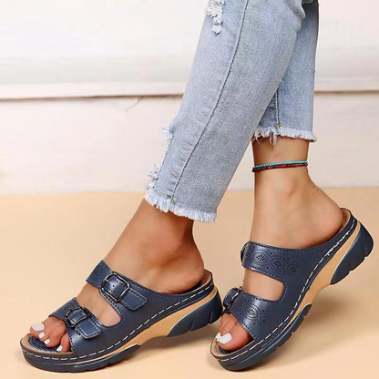 Helena | Sandales orthopédiques femme à double boucle et design ouvert