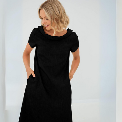 Velmira | Vestido corto con manga corta y diseño suelto