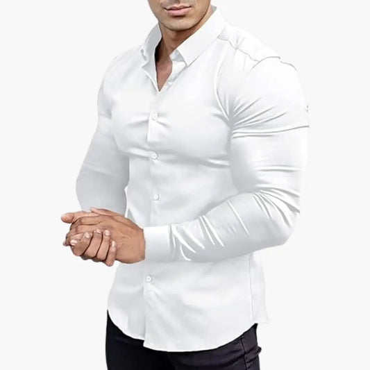 José | Camisa slim fit para hombre con botones y manga larga