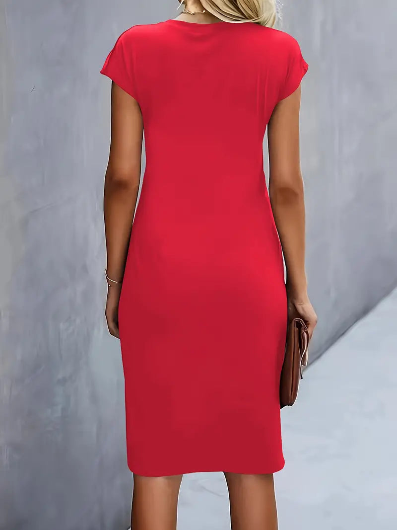Odette | Classic fitted short-sleeve dress