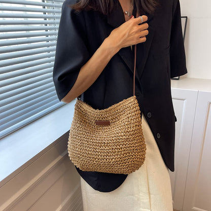 Ash | Woven Crossbody Bag with Shoulder Strap