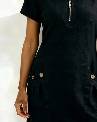 Renira | Women's straight dress with zipper and pockets
