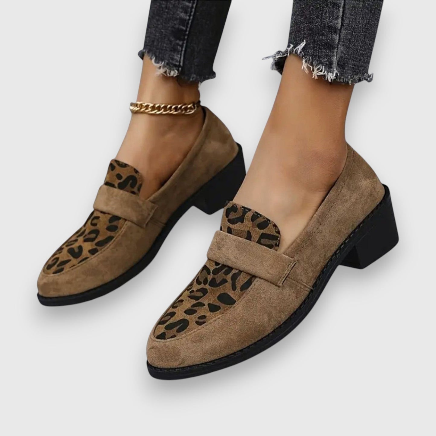 Brunela | comfortable leopard print loafers and design