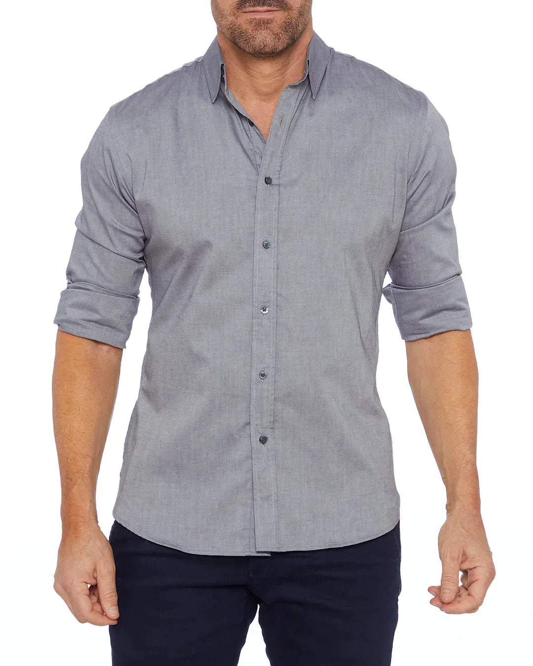 Mateo | Long-sleeve shirt with zip-up classic collar
